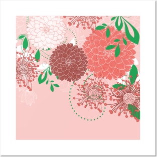 Asian-Inspired Chrysanthemum 3 Posters and Art